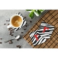 thumbnail image 3 of Letter F Initial Monogram - Zebra Red Foam Coaster Set of 4, 3 of 3