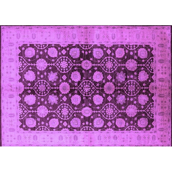 Ahgly Company Indoor Rectangle Oriental Purple Industrial Area Rugs, 2' x 4'