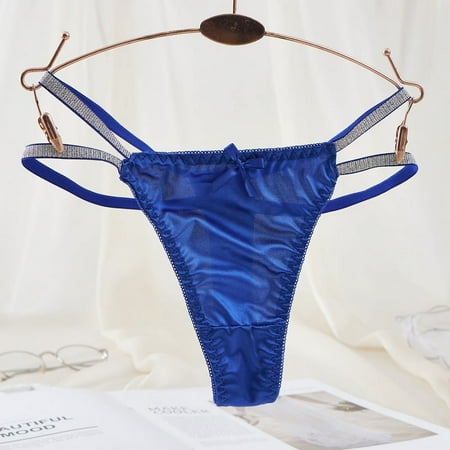 QWZNDZGR Ice Silk Wide Waist Open Tendon Pants Women s Cool And Comfortable Cotton Boots Sexy Thong T Pants
