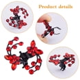 thumbnail image 2 of 10pcs 5 Colors Mini Plum Blossom Rhinestone Hair Claw Clips, 10pcs Pearl Hair Barrettes Headdress, 1pcs White Handmade Beaded Headpiece Hair Accessories for Bride Wedding Party Decor, 2 of 7