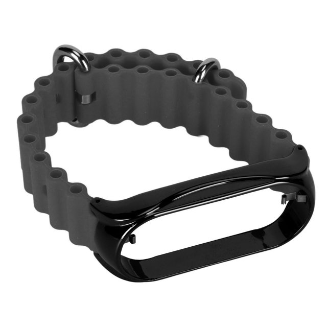 Correa de Reloj de Silicona con Funda Protectora de Parachoques de Acero Inoxidable Accesorio de Banda Deportiva Ajustable de Silicona Suave Apto para Band 7 ANGGREK Otros