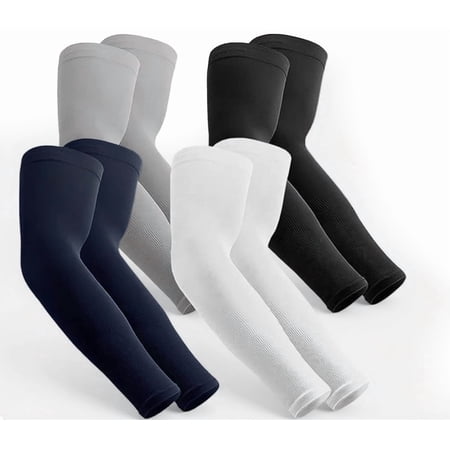4 Pair Cooling Arm Sleeves for Men & Women – UPF 50+ UV Sun Protection