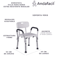 thumbnail image 4 of Andafacil® Silla para Baño Extra Resistente Regular, 4 of 8