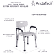 thumbnail image 4 of Andafacil® Silla para Baño Extra Resistente Regular, 4 of 8