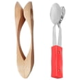 thumbnail image 3 of 2Pcs Traditional Wooden/Metal Musical Spoons Light Hand Percussion Instrument for Music Teaching Aids, 3 of 5