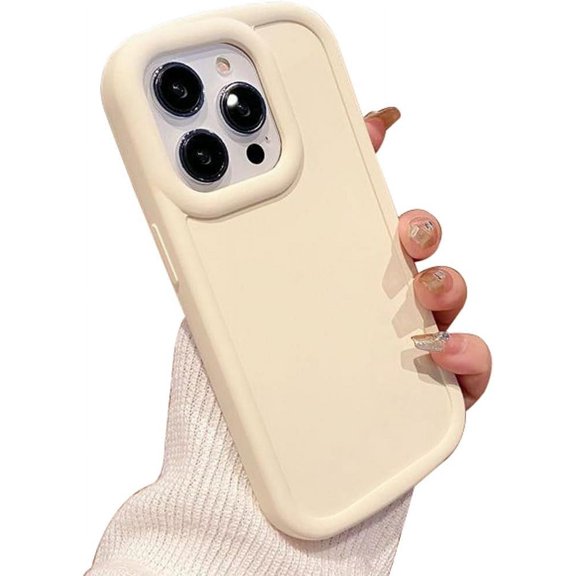 Solid Bright Color Shockproof Soft Silicone Case for Women Girls Compatible with iPhone Case (iPhone 12 Pro Max,White)