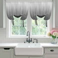 thumbnail image 4 of Grey Ombre Balloon Curtains 63 Inch Length for Living Room/Bedroom, Contemporary Gradient Abstract Art Rod Pocket Privacy Door Curtains Decorative Tie Up Shade for Window 52"x63", 4 of 8