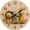 Lion Elephant Giraffe, variant on VOCOO Rooster Wall Clocks, 10-inch Round Wooden Silent Non Ticking Vintage Rustic Farmhouse Clock for Kitchen Home Office Decor(Battery Operated)