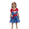 thumbnail image 4 of Marvel Avengers Captain Little Girls Cosplay Dress Toddler to Little Kid, 4 of 5