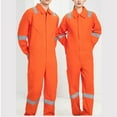 thumbnail image 5 of Txeol Mens Workwear Coveralls Work Mechanic Jumpsuits Long Sleeve Coverall Work Wear with Multi Pockets Orange,XXL, 5 of 5