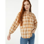 Free Assembly Women's Button-Front Shirt