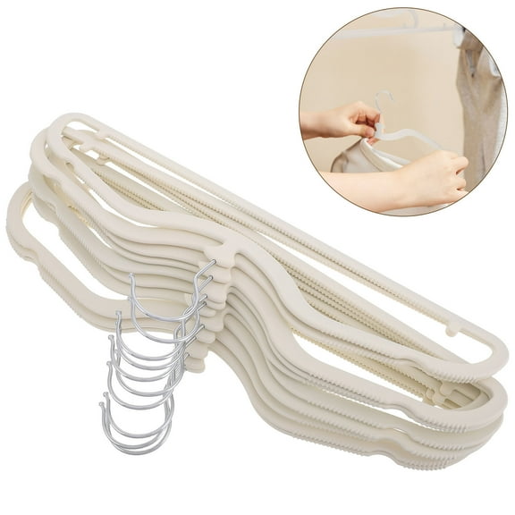 WEAVILUX Non Slip Wardrobe Hanger Heavy Duty Rubber Paint 10pcs