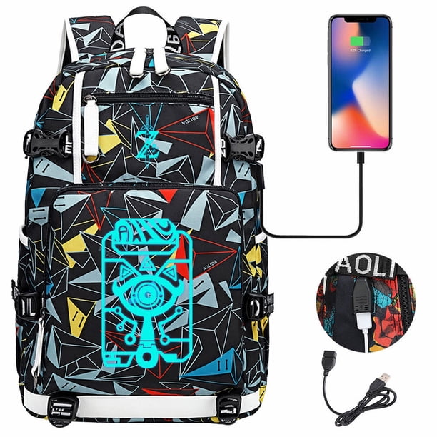 The Legend Of Zelda Auriculares USB Jóvenes Estudiante Mochila Escolar Hombres Mujeres Ocio Viaje