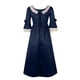 thumbnail image 3 of Womens Halloween Costumes 2024 Cosplay Gothic Dresses Women's Fashion Retro Performance Dance Performance Lace Lace Flare Sleeve Evening Dress, 3 of 3