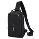thumbnail image 1 of Hukapapa Nuevo bolso de pecho bandolera antirrobo para ocio al aire libre para hombres, bolso de nailon para exteriores para hombres, negro, 1 of 5
