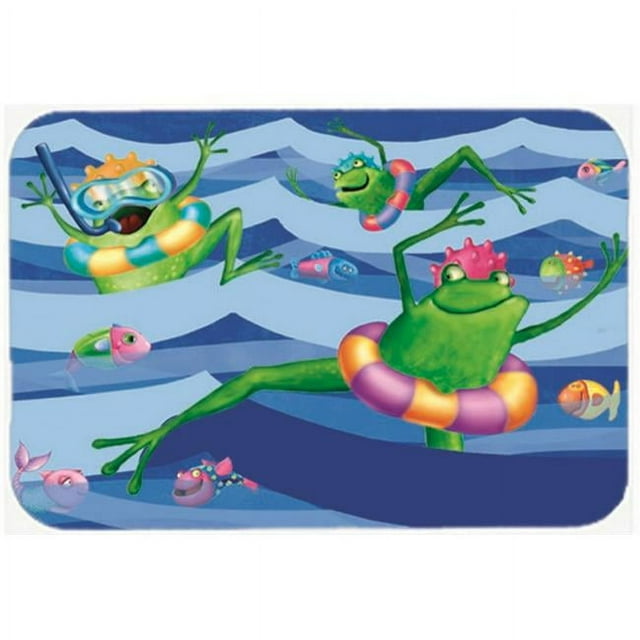 Carolines Treasures APH0089LCB Frogs Swimming Glass Cutting Board, Large