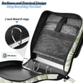 thumbnail image 5 of Haosy 3 Ring Zipper Binder with Shoulder Strap Waterproof Trapper Keeper 2 Inch D-Ring 500 Sheets Capacity, Tropical Palm Silhouette, 5 of 8