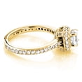 thumbnail image 2 of 14K Cushion Natural 1.2 Ctw Diamond Unique Engagement Ring Halo Design (Yellow Gold Size 8), 2 of 2