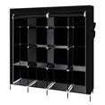 thumbnail image 4 of Svebake PKWQ506BK 12 Shelves 4 Side Pockets Wardrobe Portable Closets, Black, 4 of 4