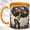 Orange, variant on Heavy Boulder Man Coffee Mug, Strength Symbol Mug, Ceramic 11 oz