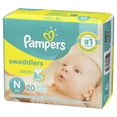 thumbnail image 2 of Pañales Pampers, tamaño N, 20 unidades, paquete de 2 x 40, 2 of 6