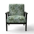 thumbnail image 4 of Designart "Zen Essence Of Tropical Bamboo I" Green Tropical Upholstered Accent Chair - Tropical Arm Chair For Living Room, 4 of 5
