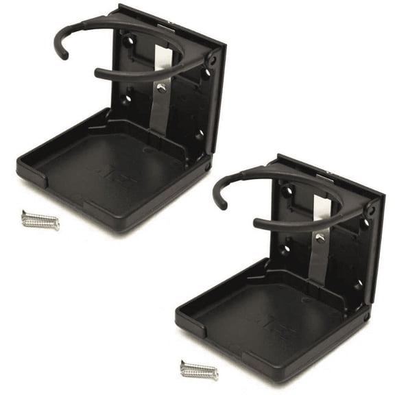 AFI Boat Collapsible Cup Holders 21061 | Black (Pair)