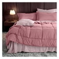 thumbnail image 1 of Set Edredón Matrimonial + Funda De Almohada + Sábanas 7 Pzas Real Textil Malva - Rosa, 1 of 8