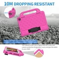 thumbnail image 4 of Amazon Kindle Fire HD 8 & 8 Plus Tablet (2024/2022/2020 Release,12th/10th Generation) for Kids Case Pencil Holder Shoulder/Hand Strap Kickstand | Three Layer Durable Protective Cover,Rose, 4 of 9