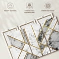 thumbnail image 6 of Elephant Stock Marble Texture Geometric Abstract Wall Art - Horizontal Multi Panel Canvas - Living Room Wall Decor - Abstract Multi Panel - Gray And Gold Decor - 74" x 48", 6 of 8