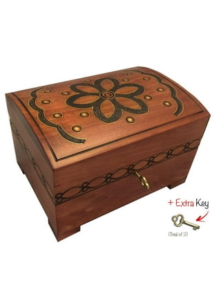 Enchanted world of boxes large polish wooden chest deals handmade floral jewelry keepsake box with lock and key