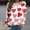 White, variant on Women's Valentine's Day Pullover Valentine's Day Women's Casual Printed Thin Sweater Long Sleeve Round Neck Shirt/shirt Long Sleeve Lightweight Pullover Tops Tunic Top Red Lips Print Top