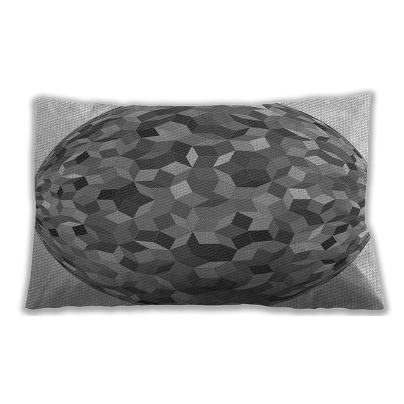 Ahgly Company Patterned Indoor Rectangular Gray Cloud Gray Lumbar Throw Pillow, 13 inch by 19 inch