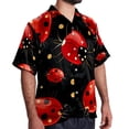 thumbnail image 2 of Seven Starred Ladybird Men's Short Sleeve Hawaiian Poplin Shirt - Casual Printed Button Down Summer Beach Shirt for Men, 2 of 6