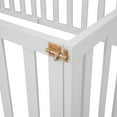 thumbnail image 5 of Twin Size Wood Floor Bed Frame with Fence and Door, White, 5 of 10