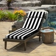 thumbnail image 3 of ARDEN Outdoor Chaise Lounge Cushion 72 x 21, Black Cabana Stripe, 3 of 11