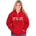 thumbnail image 5 of America Cracks Me Up Liberty Bell USA Unisex Fleece Graphic Zip Up Hoodie Brisco Brands 4X, 5 of 6
