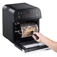 thumbnail image 3 of GoWISE USA GW44800-O Deluxe 12.7 cuartos 15 en 1 freidora de aire eléctrica con asador y deshidratador + 50 recetas QT, negro/plata, 3 of 5