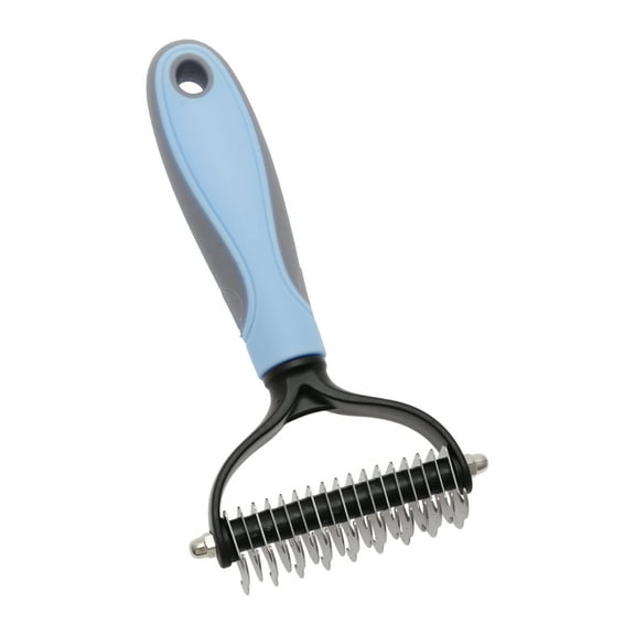 Unique Bargains Pets Grooming Supplies Professional Undercoat Rake Shedding Control for Dogs and Cats 6.69"x3.54" Blue