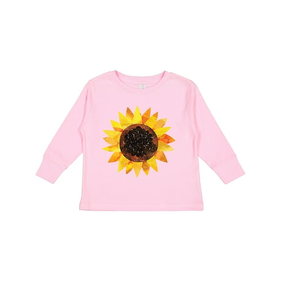 Inktastic Summer Grunge Sunflower Boys or Girls Long Sleeve Toddler T-Shirt