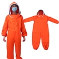 thumbnail image 1 of Traje de abeja de una pieza de apicultor naranja, ropa protectora de apicultura, equipo de apicultura (XL), 1 of 8