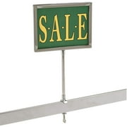 Universal Retail Rack Chrome Frame Clamp On 5.5" x 7" Sign Holder Card Display, 13" H, 10 Pack