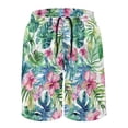 thumbnail image 6 of Binienty Board Shorts Men's Swim Trunks With Tropical Hibiscus Pattern - Breathable for Beach Swimming and Summer Vacations, 6 of 9