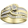 1/2 Carat Total Weight Diamond Bridal Set in 14kt Yellow Gold