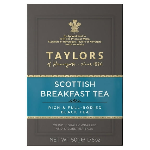 Taylors of Harrogate Scottish Breakfast Black Tea - 20 Teabags (Pack of 6)