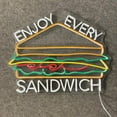 thumbnail image 3 of Glowneon Enjoy Every Sandwich Neon Sign, Sandwich Sign Decor, 3 of 4
