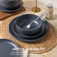 thumbnail image 5 of 12-Piece Stoneware Dinnerware Set for 4, 10" Dinner Plates, 7.5" Salad Plates, 5.9" Deep Cereal Bowls, Dishwasher & Microwave Safe, 5 of 10