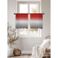 thumbnail image 3 of Red Gray Ombre Sheer Curtains 45 Inch Length 2 Panels Set for Living Room/Bedroom, Modern Gradient Abstract Art Semi Curtain Sheers Drapes Rod Pocket Curtains Window Treatment Set 52''x45''x2, 3 of 7
