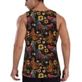 thumbnail image 3 of Haiem Sunflower Rooster Men Workout Tank Top Gym Bodybuilding Sleeveless Muscle T Shirts Athletic Tank Breathable Workout Shirt-X-Large, 3 of 9