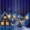 thumbnail image 3 of Cortina de ventana, cortina de ducha, cortina con temática navideña, cortina de baño transparente Noche - 170x200cm, 3 of 3